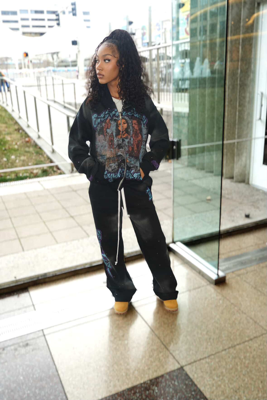 Black Nylon jumpsuits